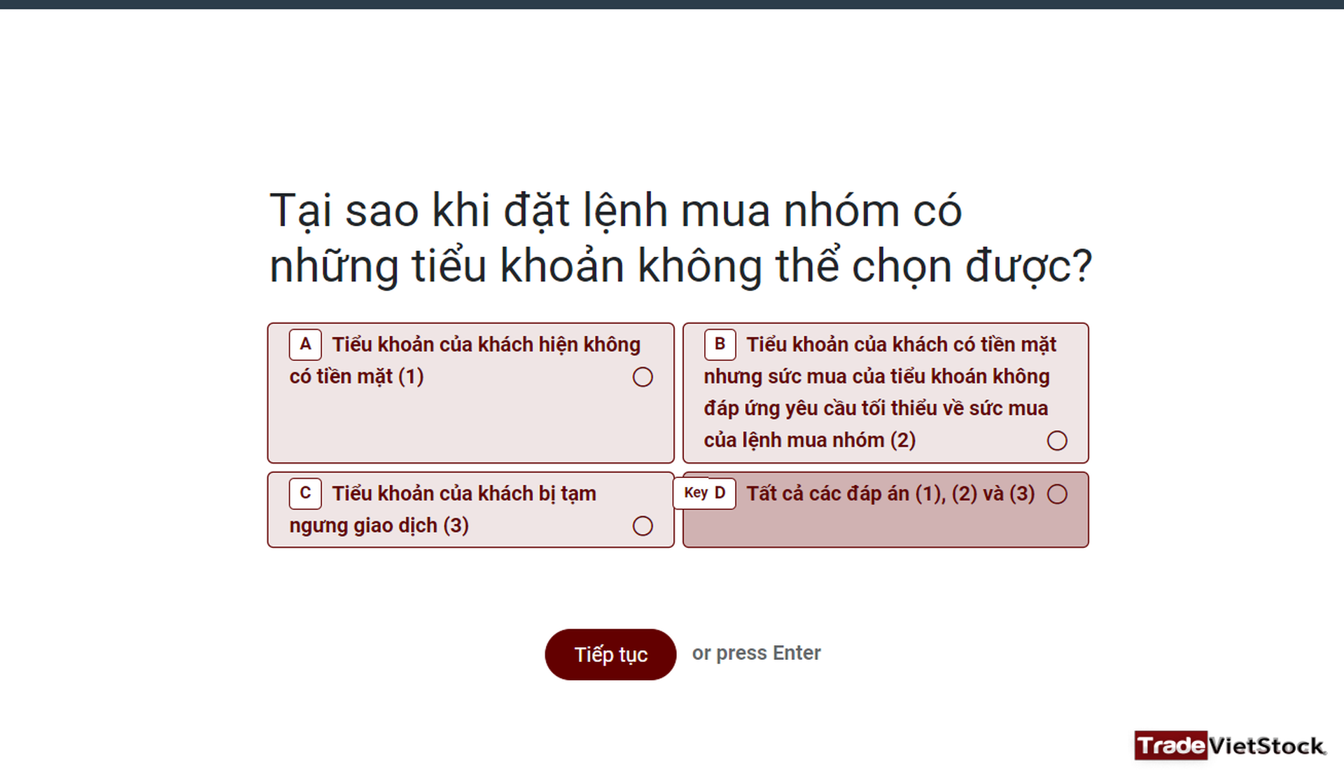 Hướng dẫn SACO hoàn thành bài kiểm tra DNSE - Trade Việt Stock