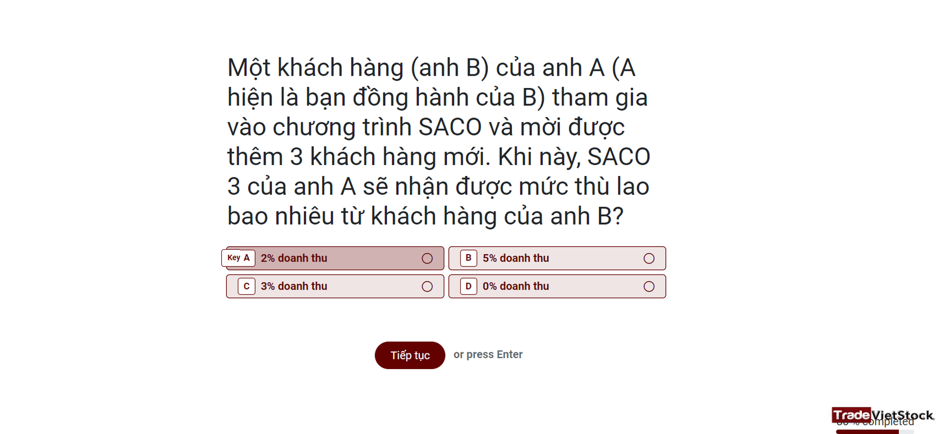 Hướng dẫn SACO hoàn thành bài kiểm tra DNSE - Trade Việt Stock