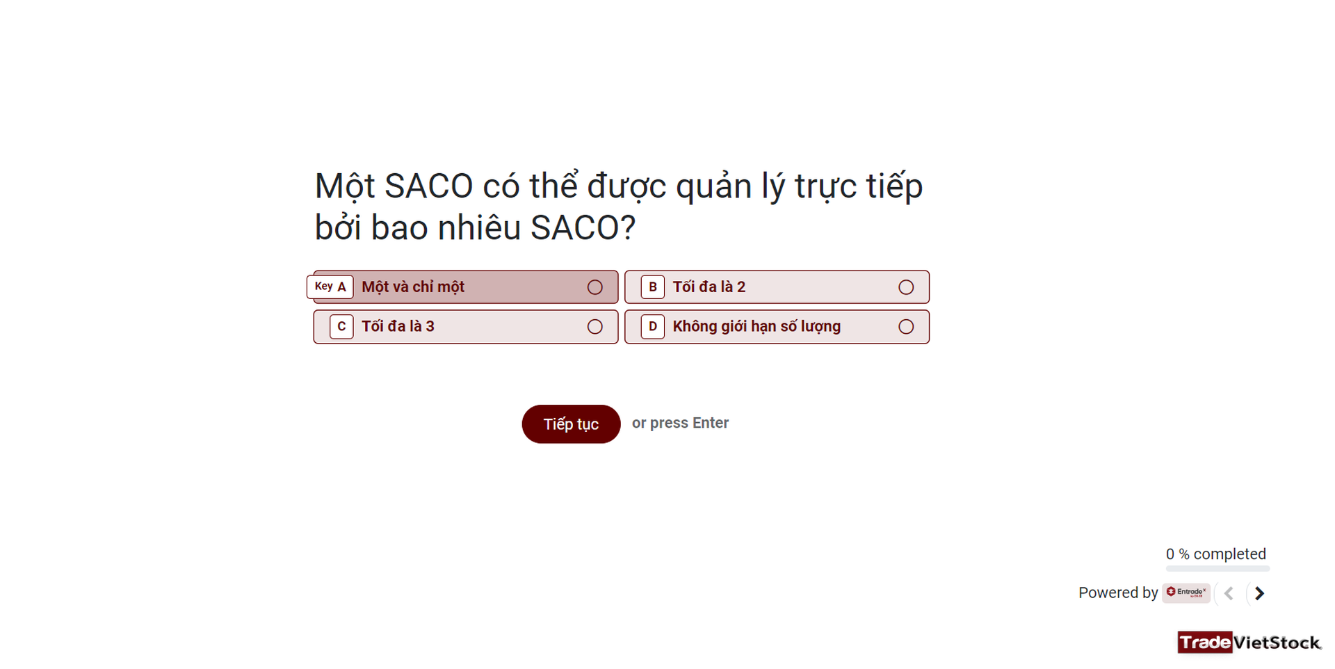 Hướng dẫn SACO hoàn thành bài kiểm tra DNSE - Trade Việt Stock