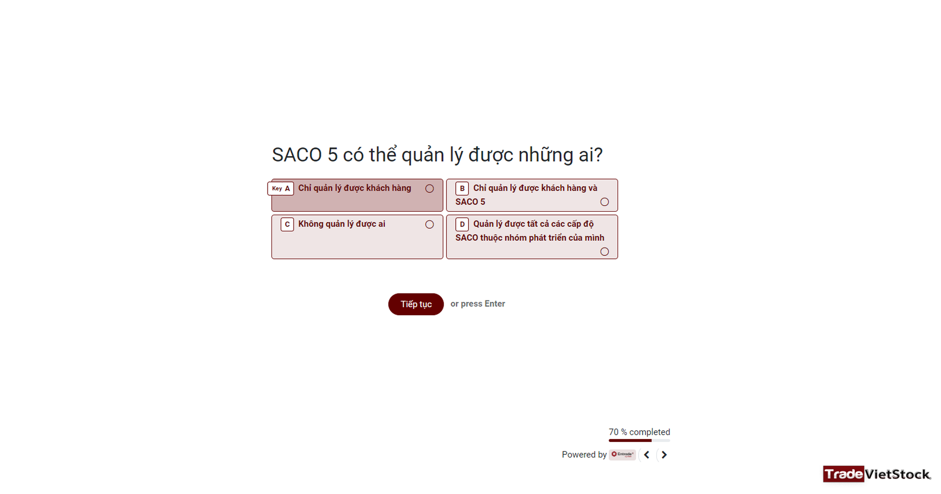Hướng dẫn SACO hoàn thành bài kiểm tra DNSE - Trade Việt Stock