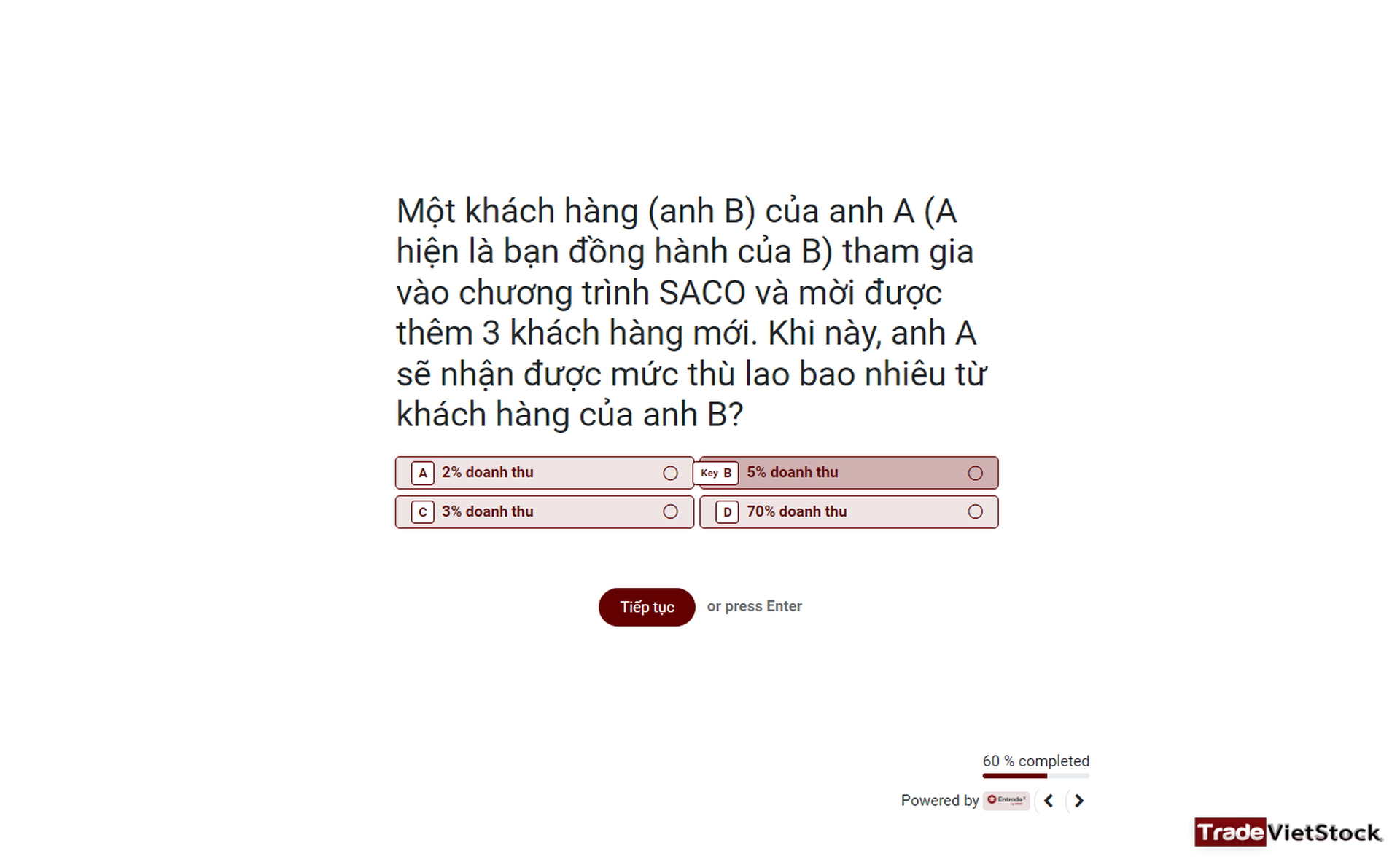 Hướng dẫn SACO hoàn thành bài kiểm tra DNSE - Trade Việt Stock