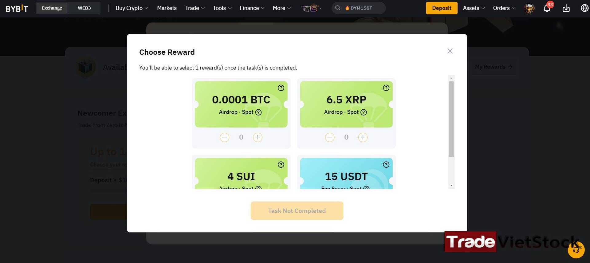 Bybit Rewards Trade Việt Stock