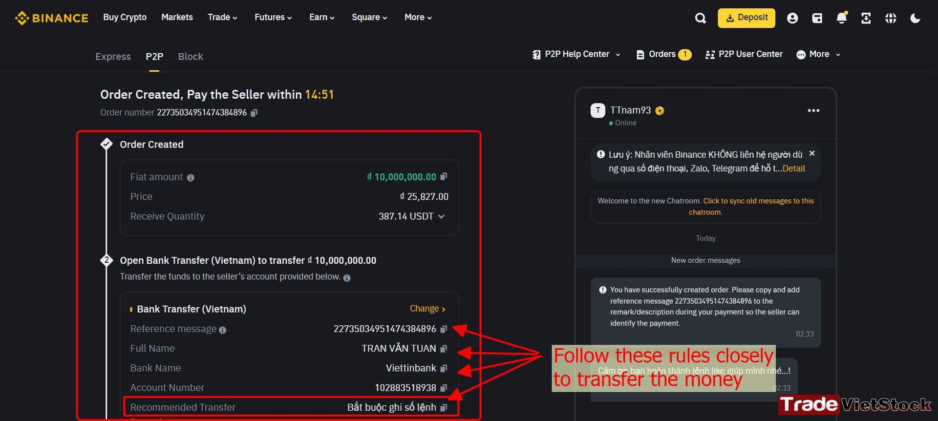 Hướng Dẫn Mở Tài Khoản Binance 15 Lưu ý Các Quy định Giao Dịch P2p Trên Binance - Hướng Dẫn Mở Tài Khoản Binance (Tradevietstock)