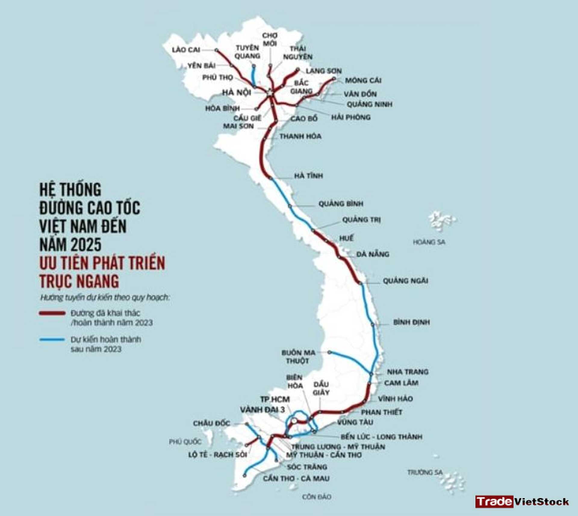 Hệ Thống đường Cao Tốc Việt Nam 2025 Tradevietstock