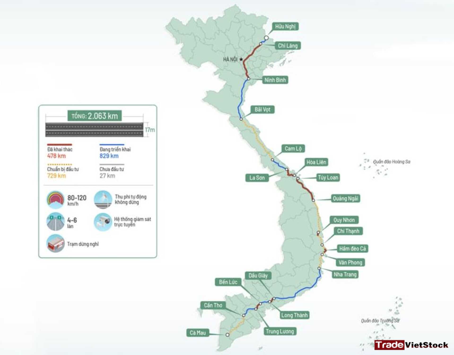 Tuyến Cao Tốc Bắc Nam 2025 Tradevietstock