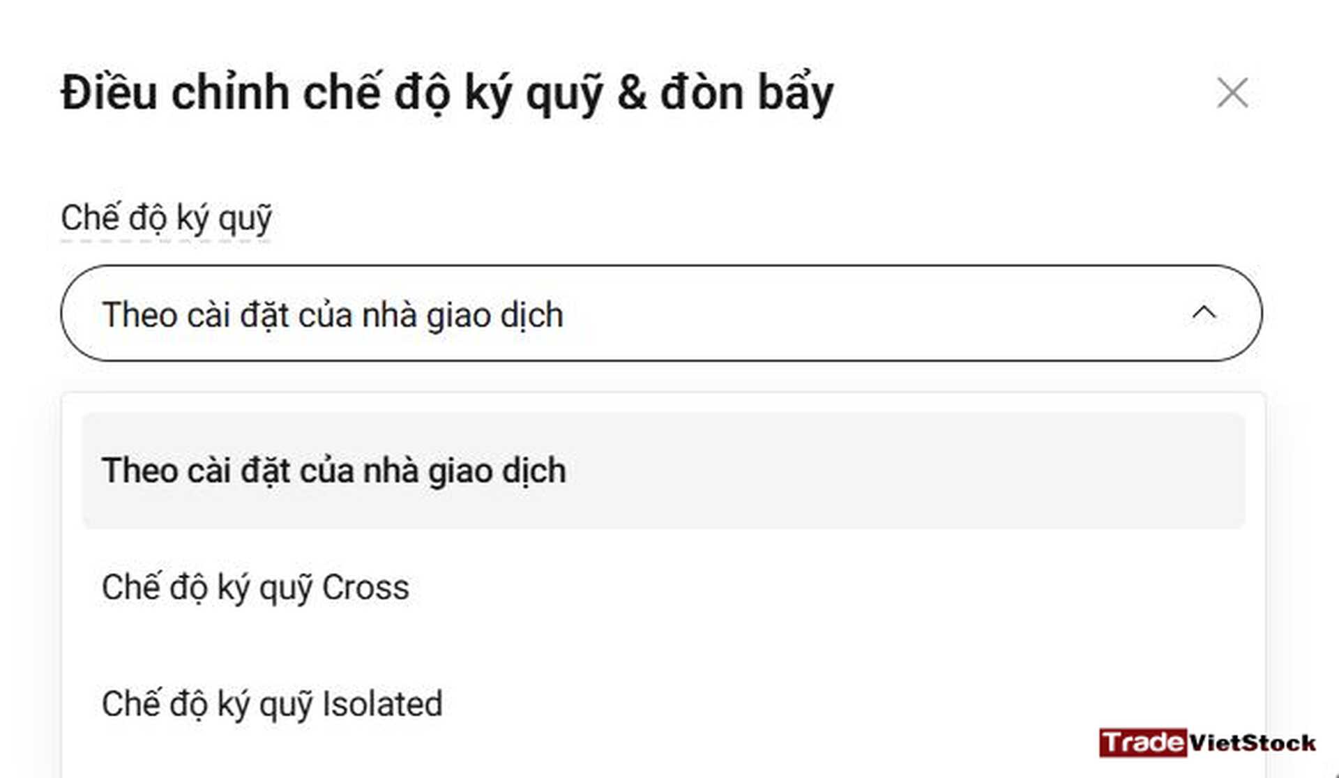 3 Chức Năng Cài đặt Chế độ đòn Bẩy Khi Copy Trading Tradevietstock