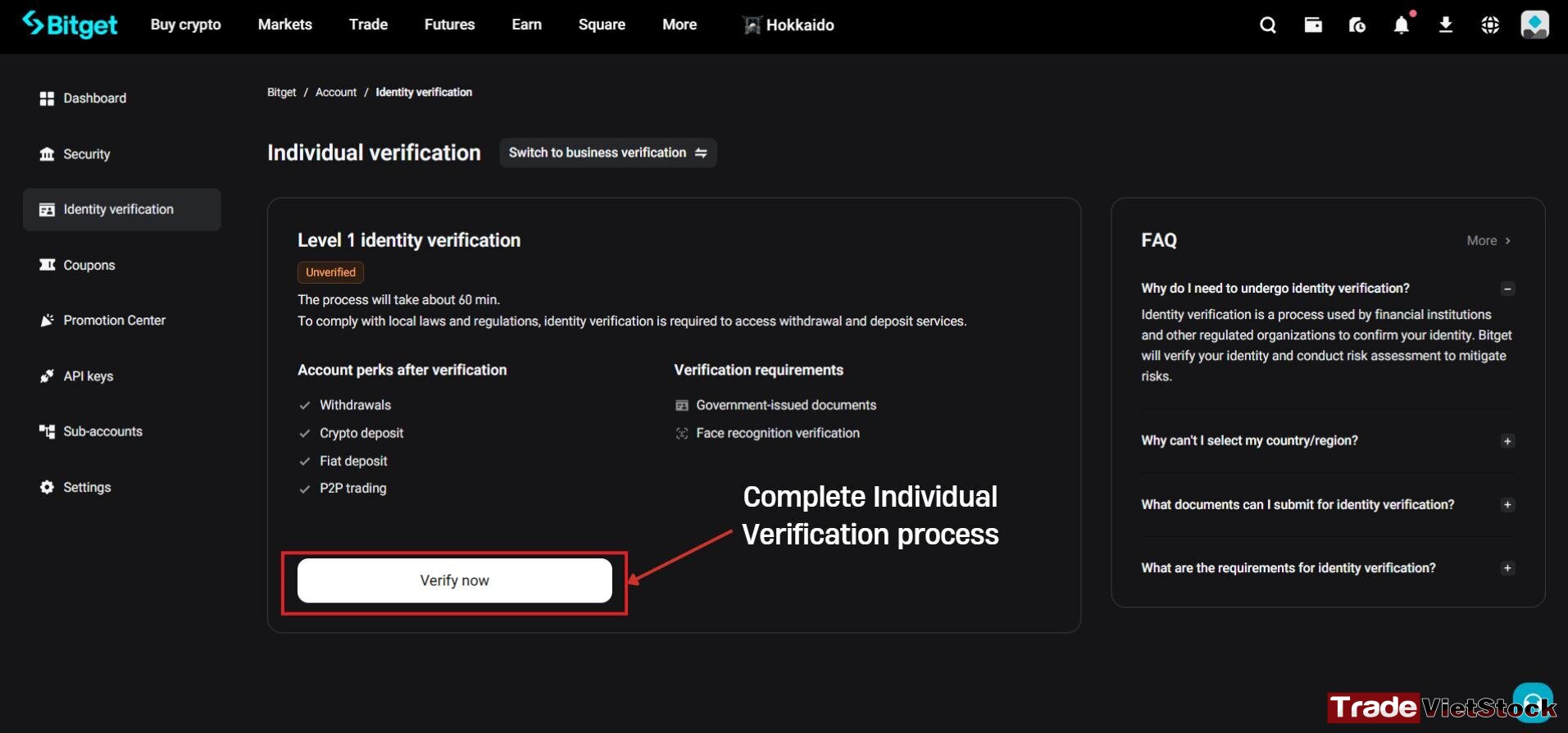 Complete Individual Verification Process On Bitget