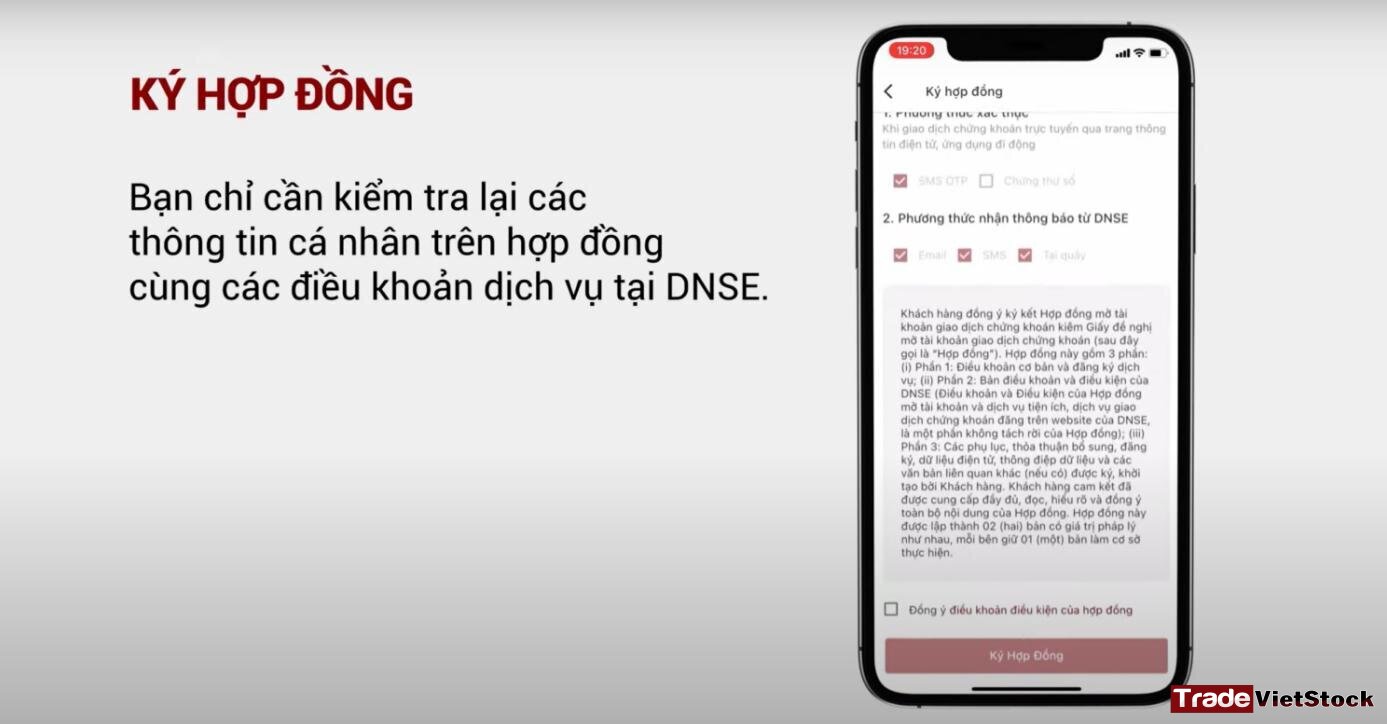 Ký Hợp đồng điện Tử để đăng Ký Tài Khoản DNSE (Tradevietstock)