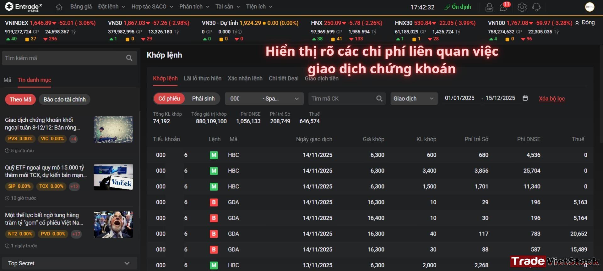 Đánh giá giao diện app DNSE 13 Giao Diện App Dnse Hiển Thị Rõ Các Chi Phí Liên Quan Việc Giao Dịch Chứng Khoán